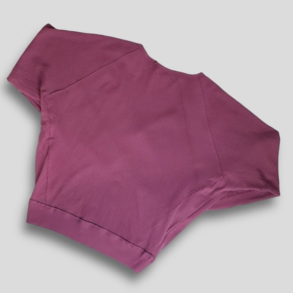 NWOT FREE PEOPLE SANTA CLARA WESTERN COTTON WAFFLE THERMAL MULBERRY M - Picture 3 of 7